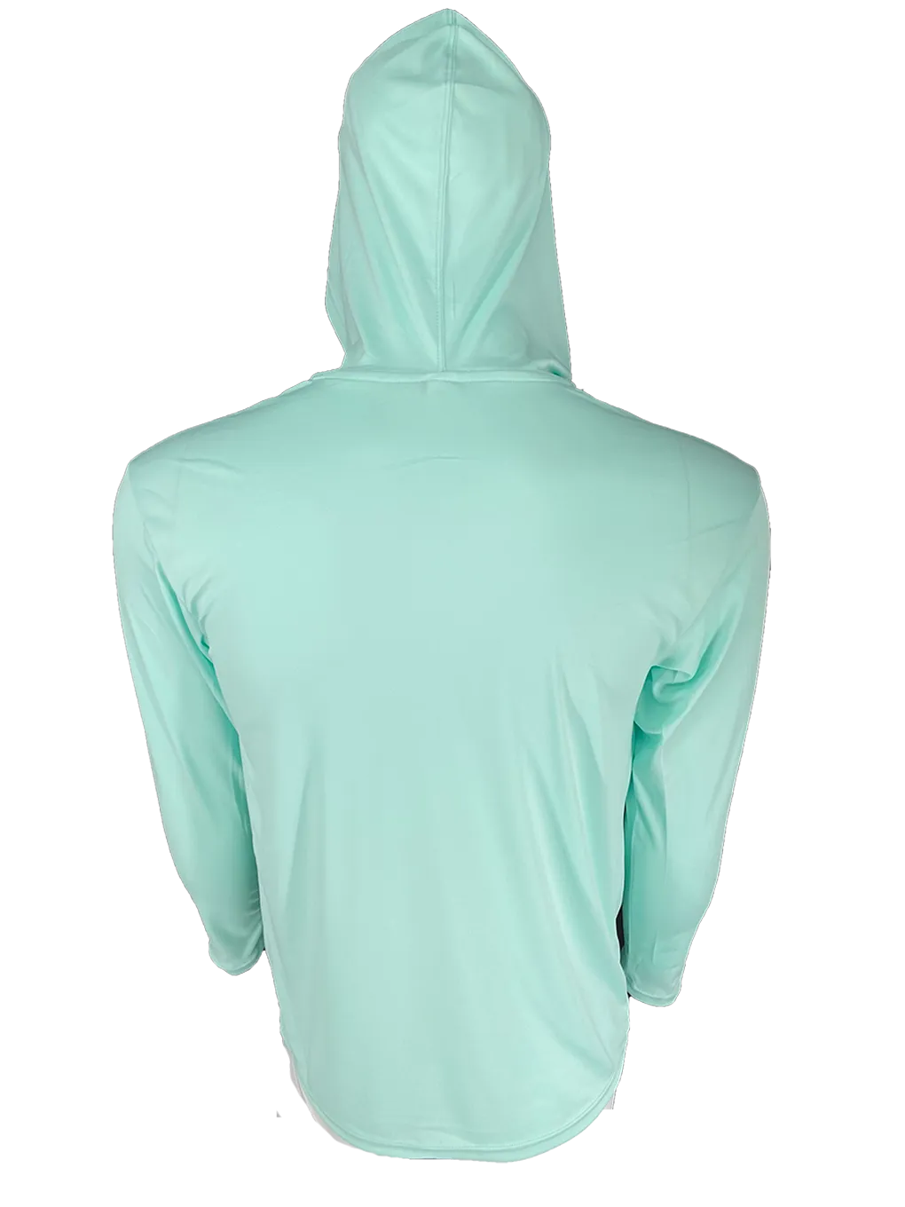 Hooded Performance Long Sleeve UV Shirt Logo with Slogan