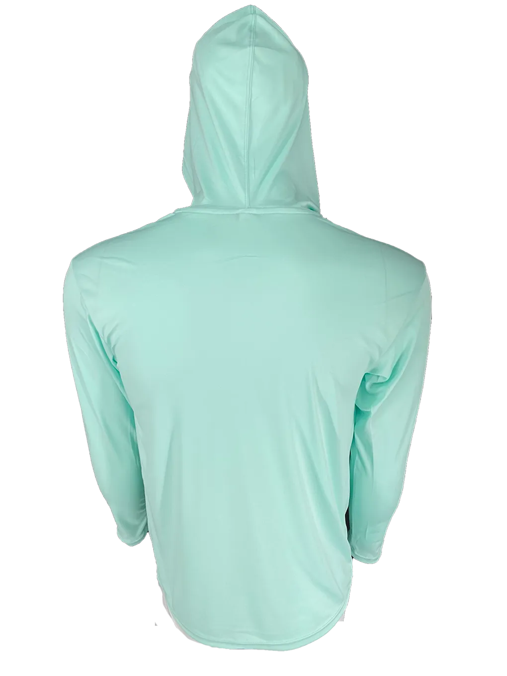 Hooded Performance Long Sleeve UV Shirt Logo with Slogan