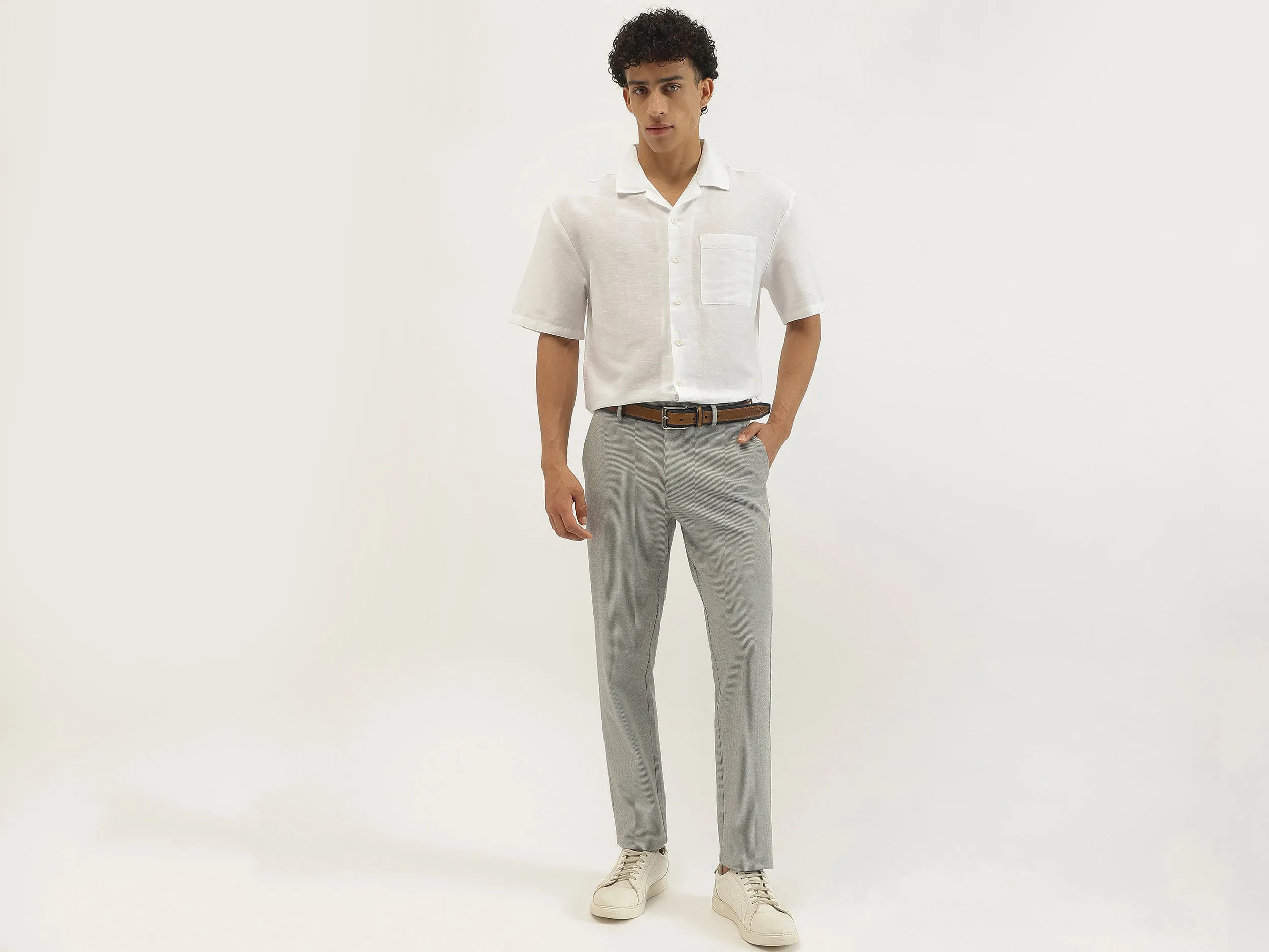 Houndstooth Slim Fit Trousers