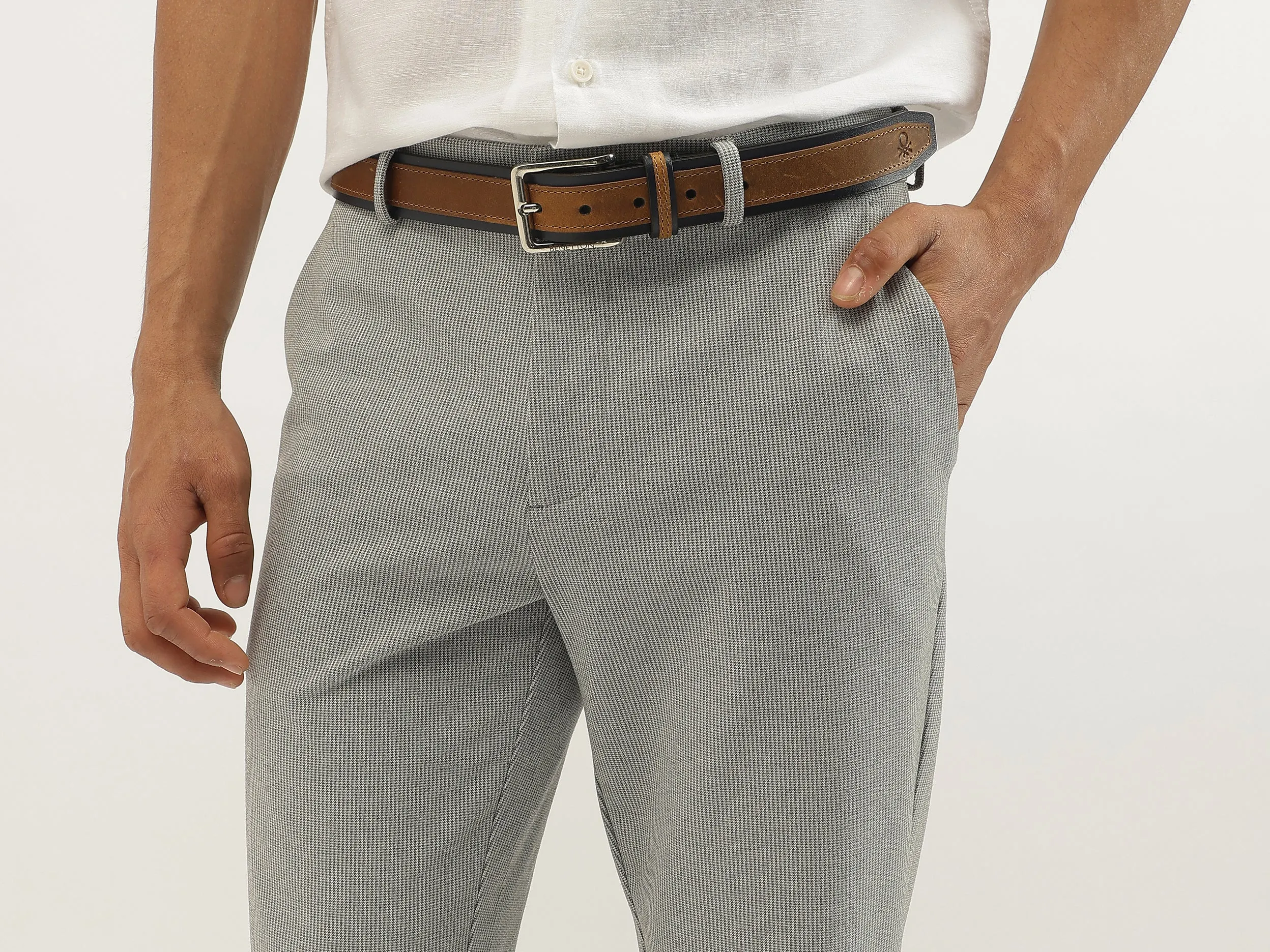 Houndstooth Slim Fit Trousers