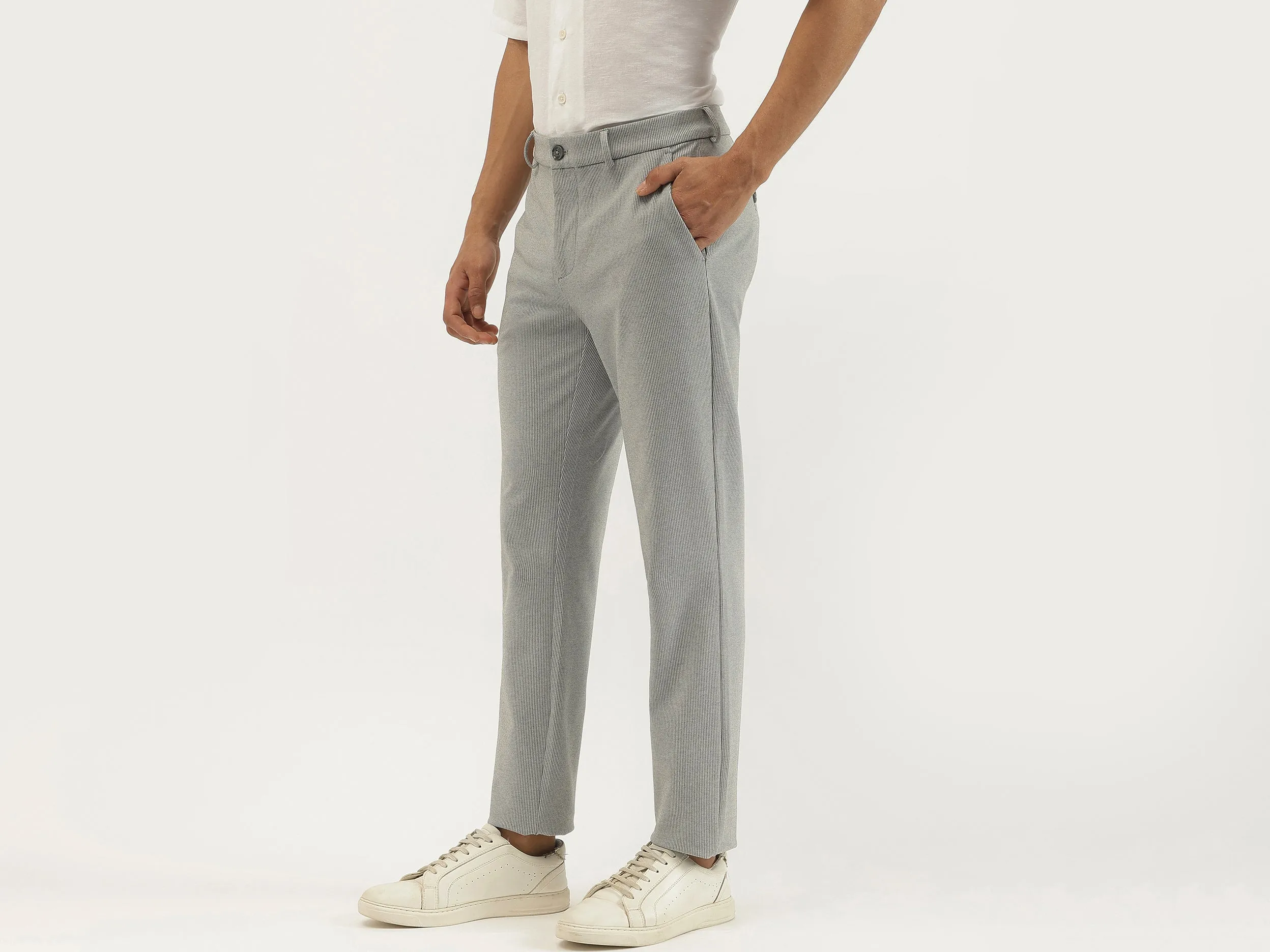 Houndstooth Slim Fit Trousers