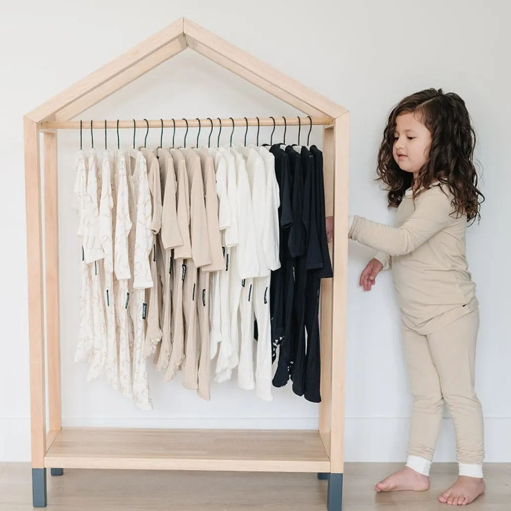 HUGBUG Bamboo Black/Nude Cuff Pajama Set