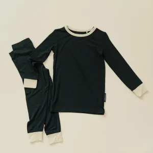 HUGBUG Bamboo Black/Nude Cuff Pajama Set