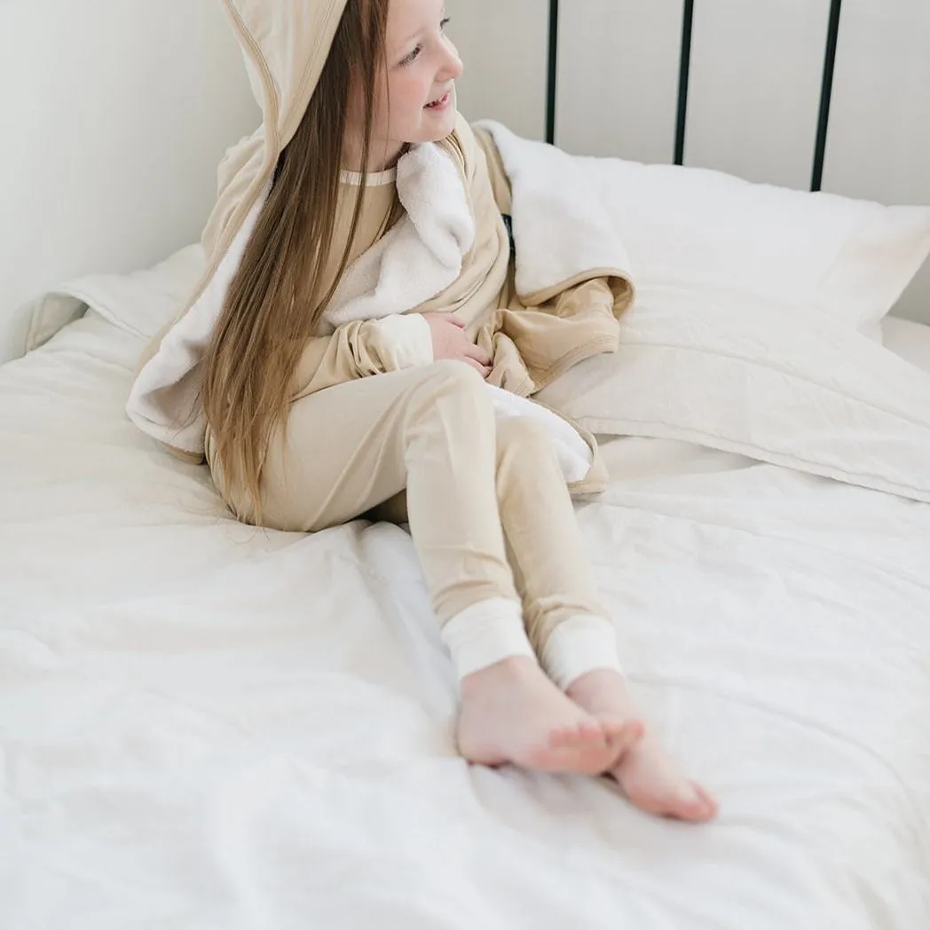 HUGBUG Bamboo Black/Nude Cuff Pajama Set
