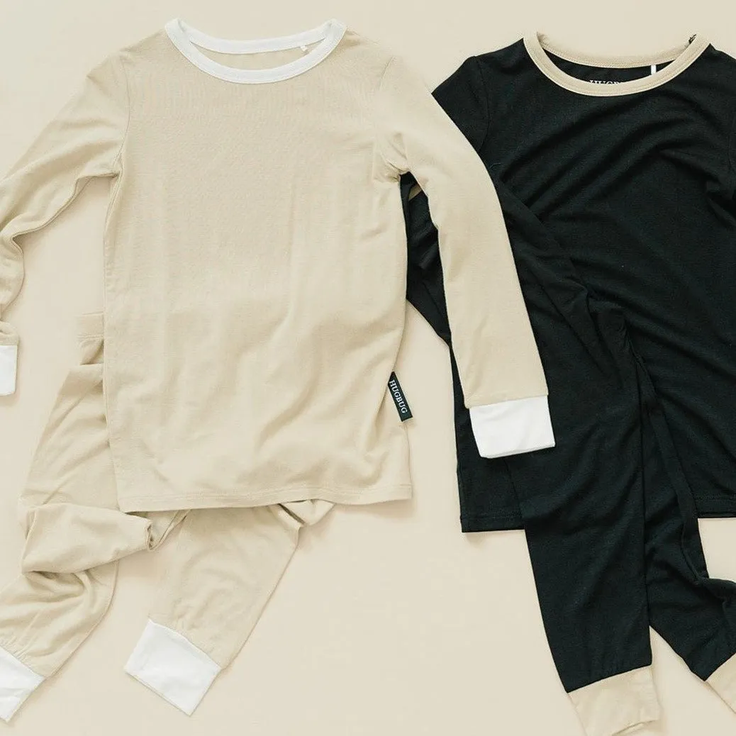 HUGBUG Bamboo Nude/Milk Cuff Pajama Set