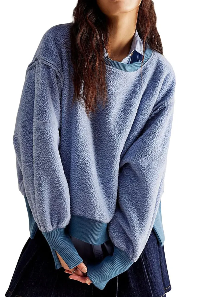 HWS1136 Cozy Cloud Fleece Pullover Top