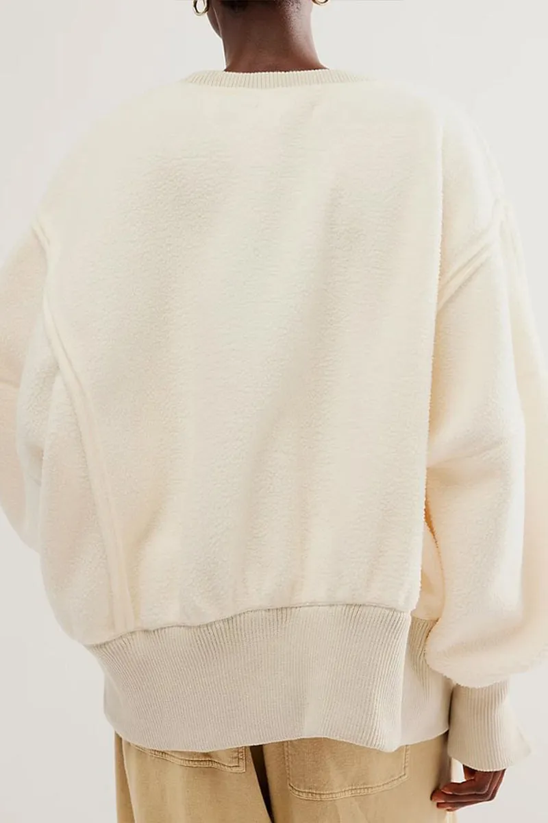 HWS1136 Cozy Cloud Fleece Pullover Top