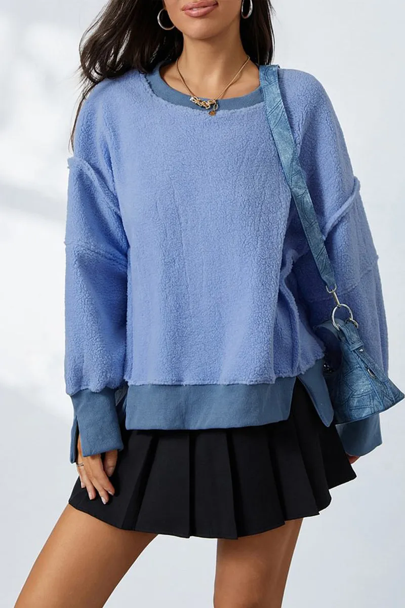 HWS1136 Cozy Cloud Fleece Pullover Top