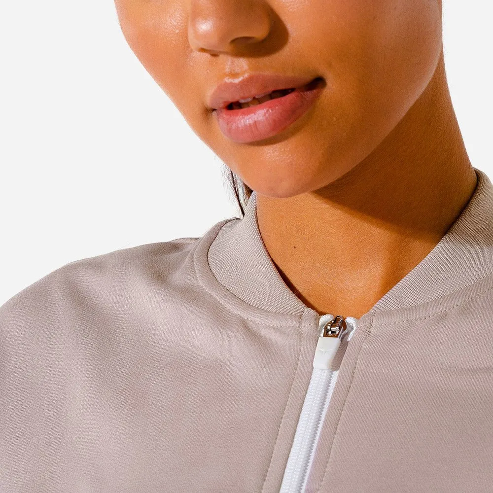 Hybrid Zip Up Jacket - Mushroom