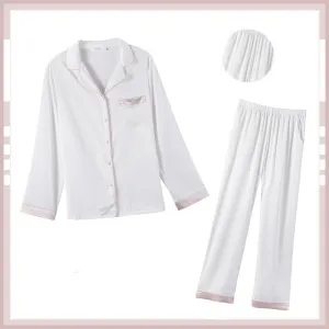 Ice Silk Pajamas Women Summer Short-sleeved Shorts Two-piece Suit