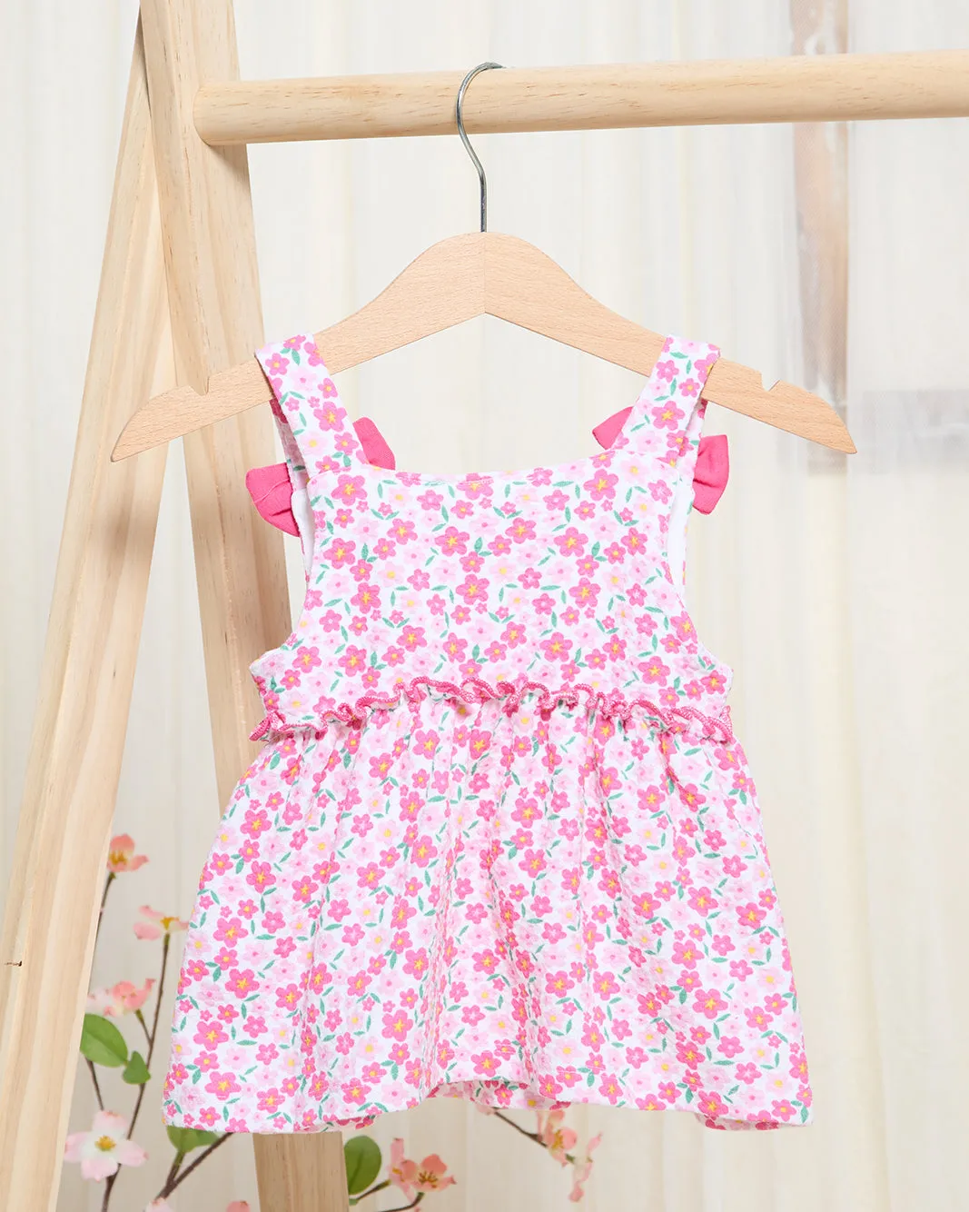Infant Girls Fuchsia Printed Blouse