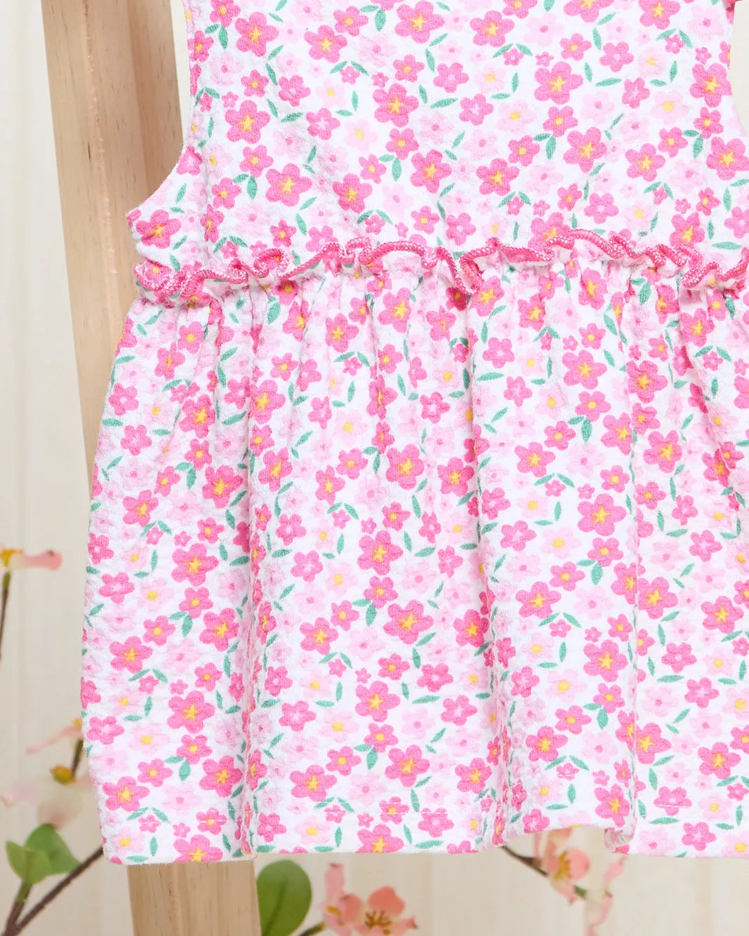 Infant Girls Fuchsia Printed Blouse