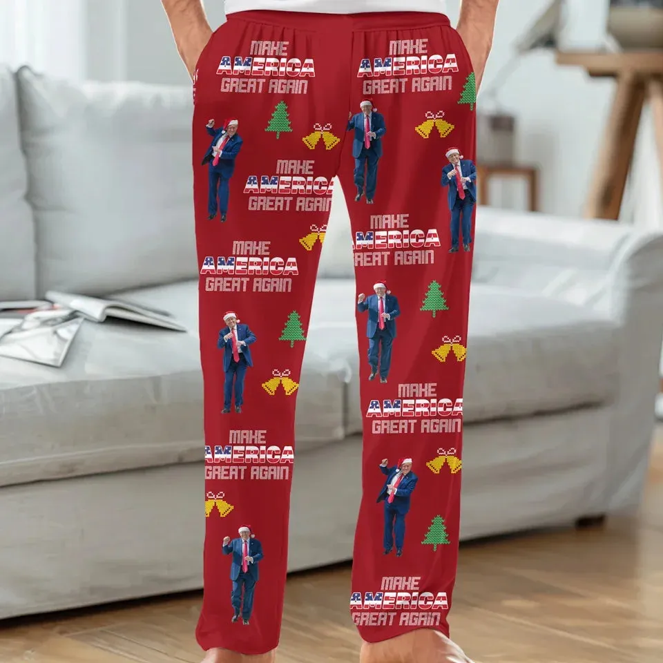 Join The Celebration Of A Historic Win - US Elections Pajama Pants - Christmas Gift For Conservative Supporters