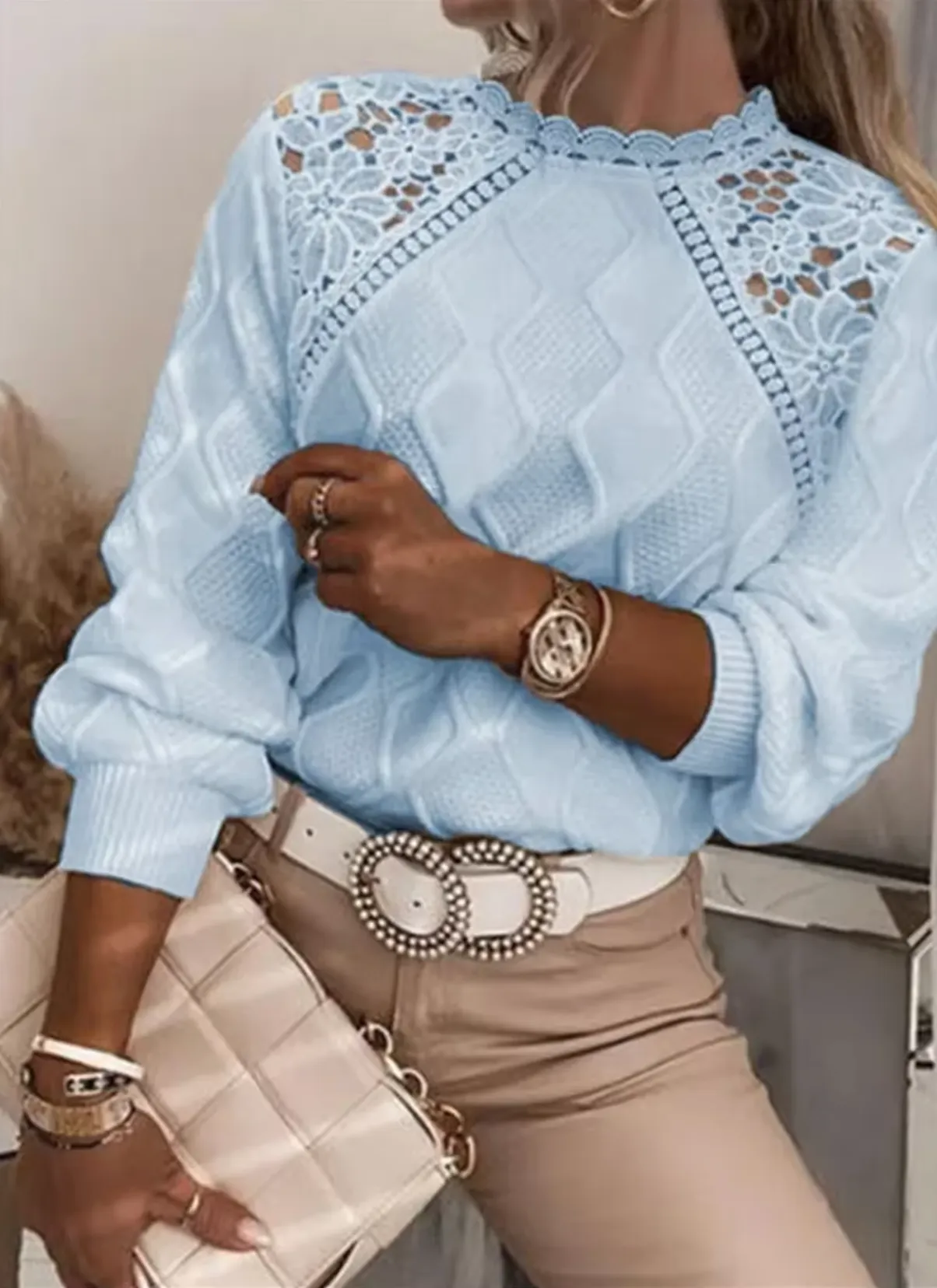 Jolie - knitted lace sweater