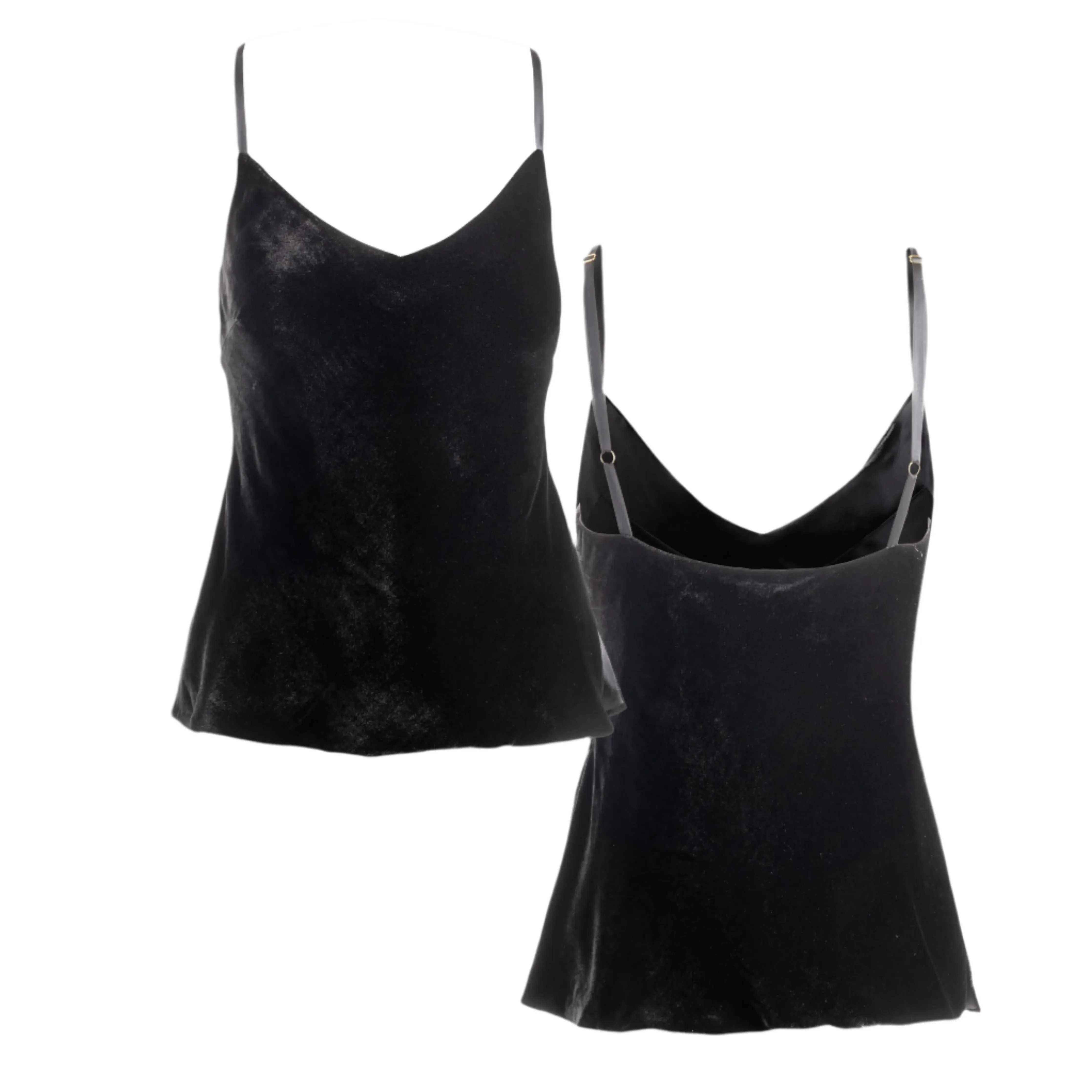JOSEPHINE VELVET CAMISOLE & SHORT SET IN NOIRE - MADE TO ORDER