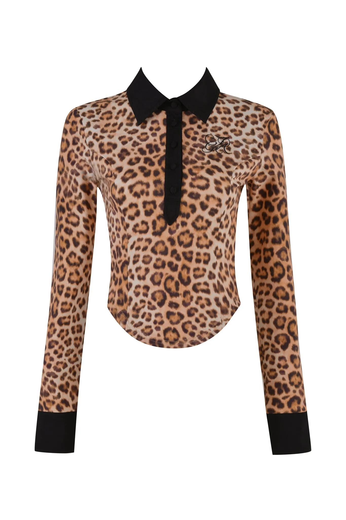 JULIA TOP - NEUTRAL : LEOPARD