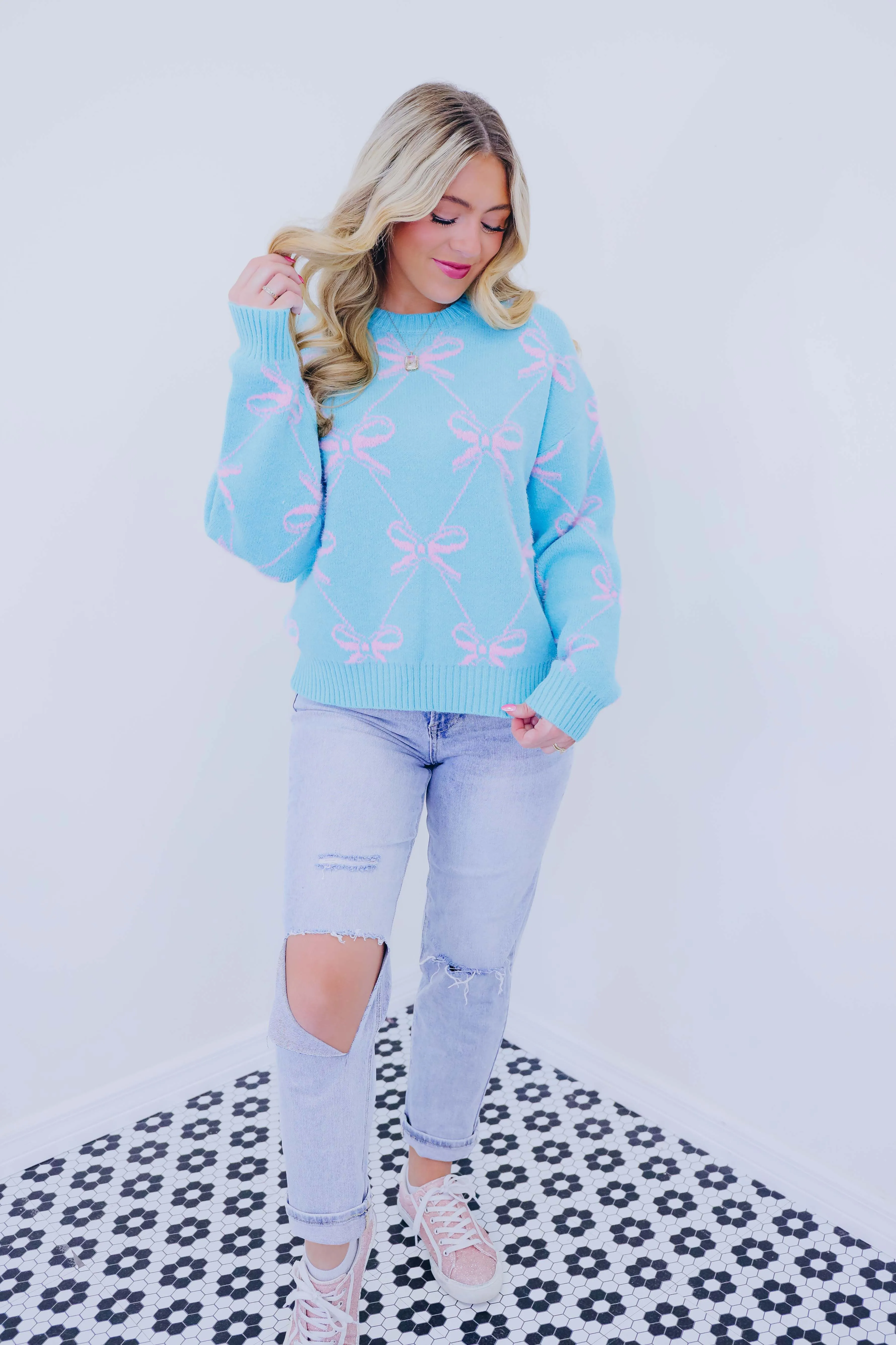 Kacey Bow Knit Sweater - 2 Colors