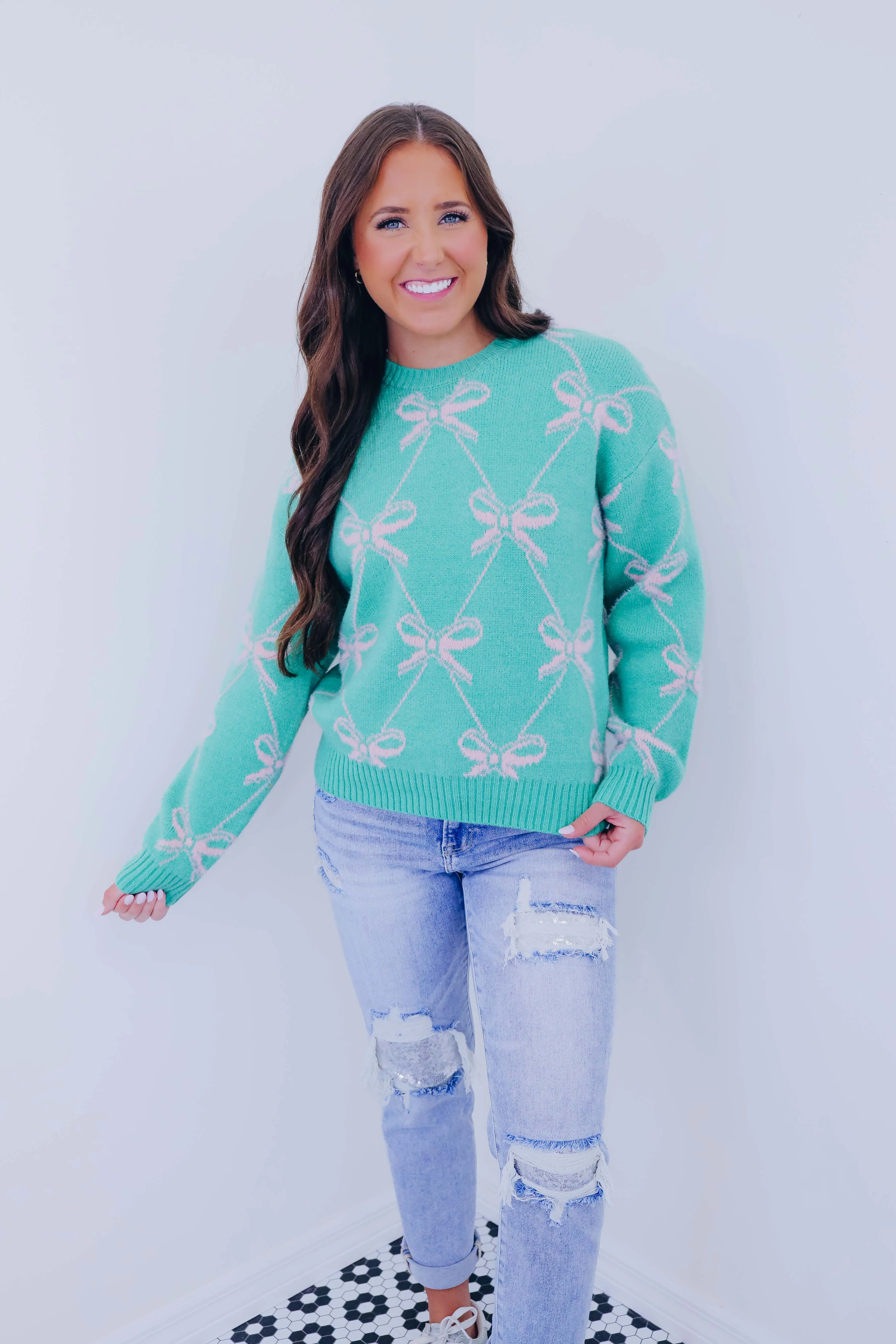 Kacey Bow Knit Sweater - 2 Colors