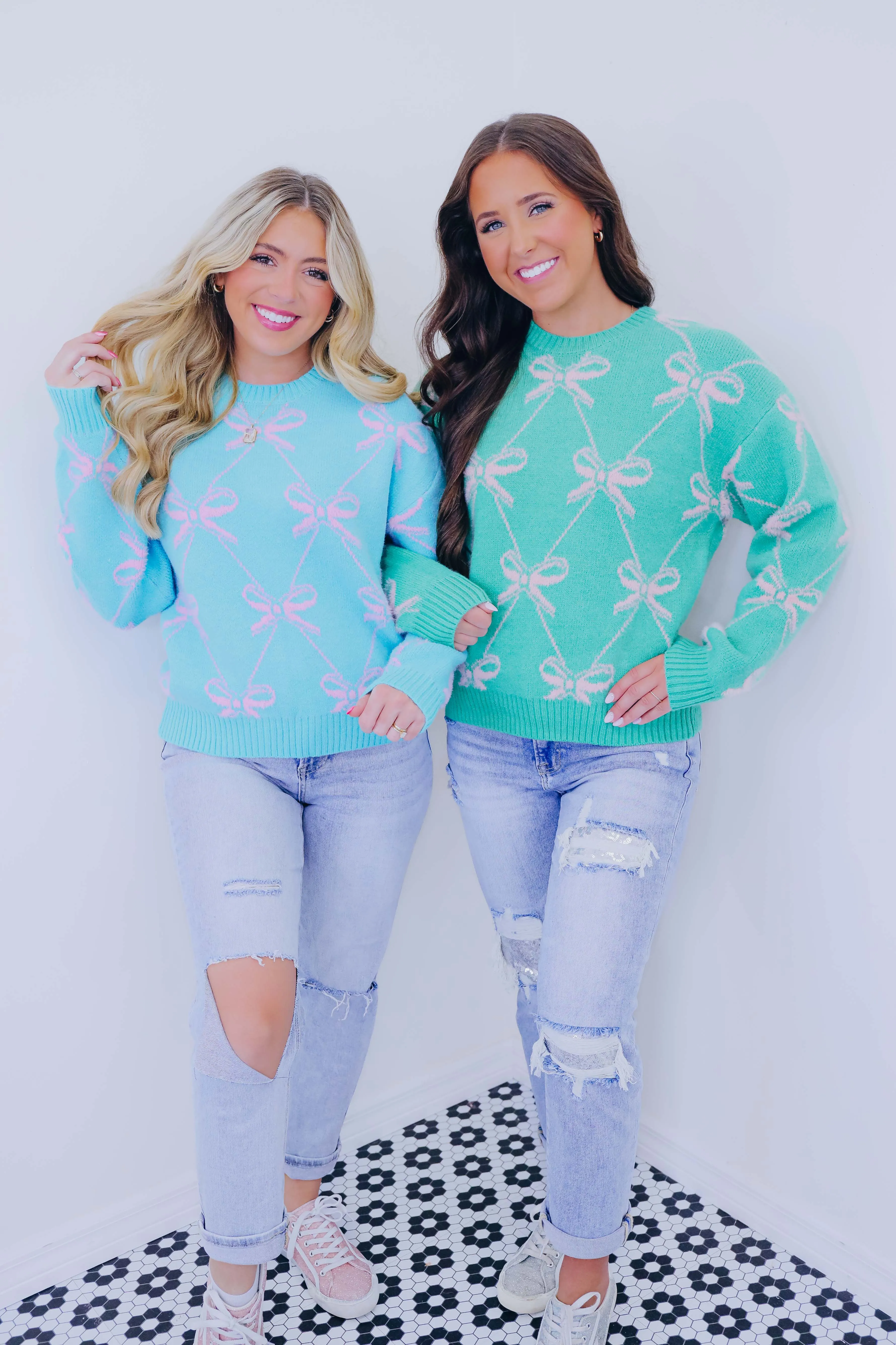 Kacey Bow Knit Sweater - 2 Colors