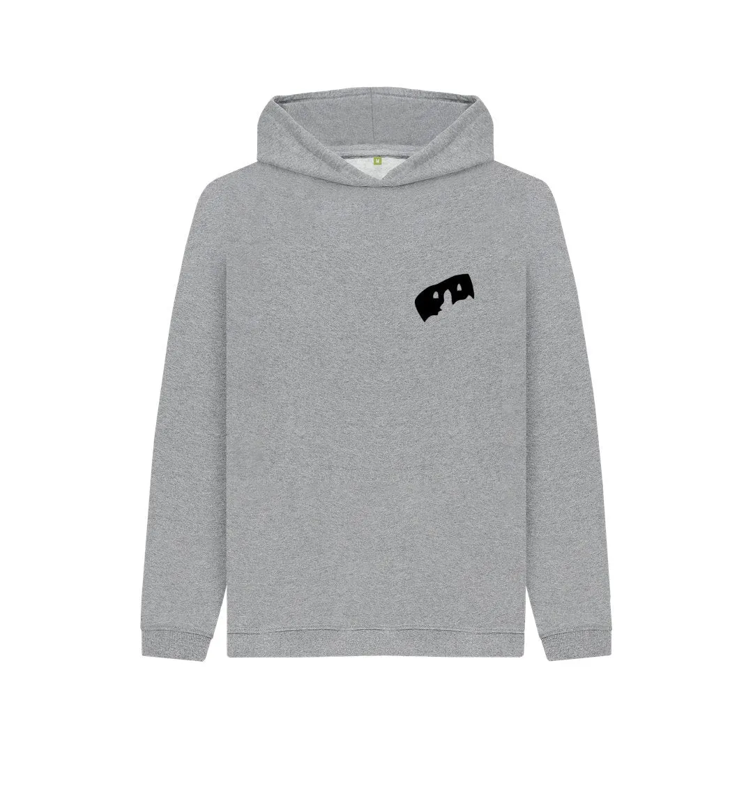Kid's Hoodie with HairyBobs Cave and Skate the Northbay Design