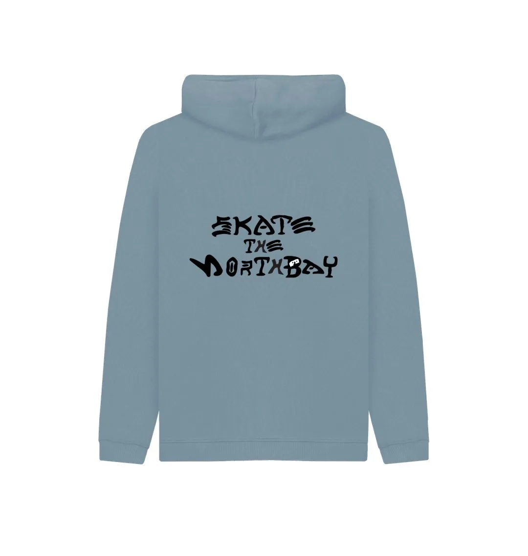 Kid's Hoodie with HairyBobs Cave and Skate the Northbay Design