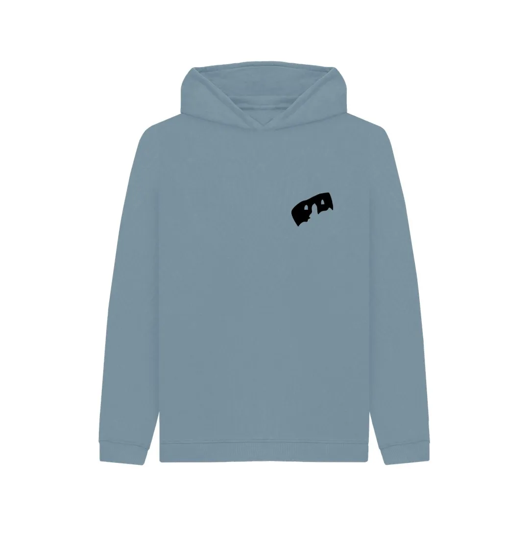 Kid's Hoodie with HairyBobs Cave and Skate the Northbay Design
