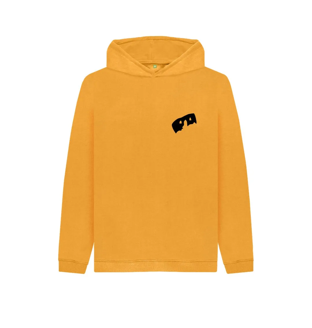 Kid's Hoodie with HairyBobs Cave and Skate the Northbay Design