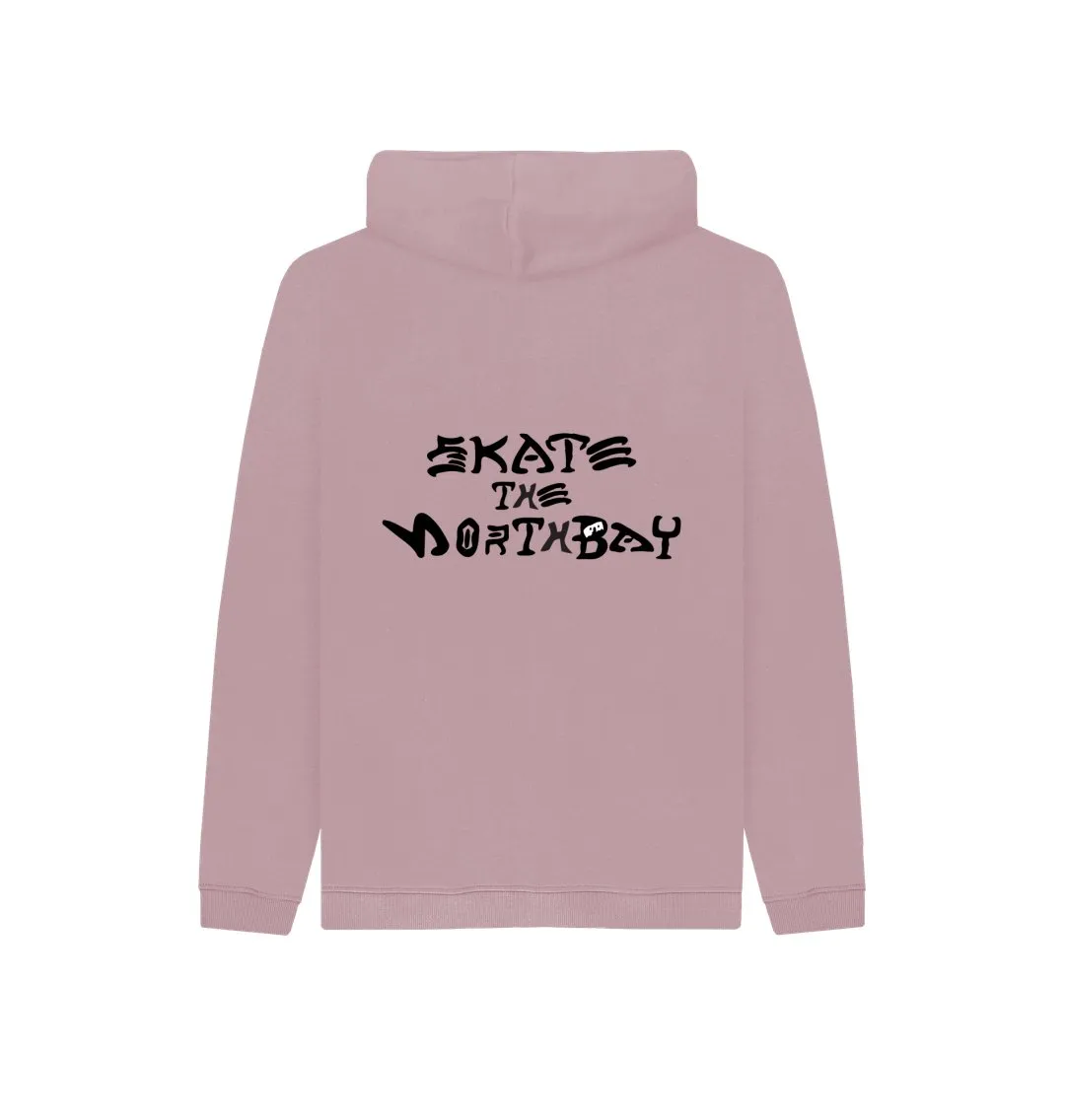 Kid's Hoodie with HairyBobs Cave and Skate the Northbay Design