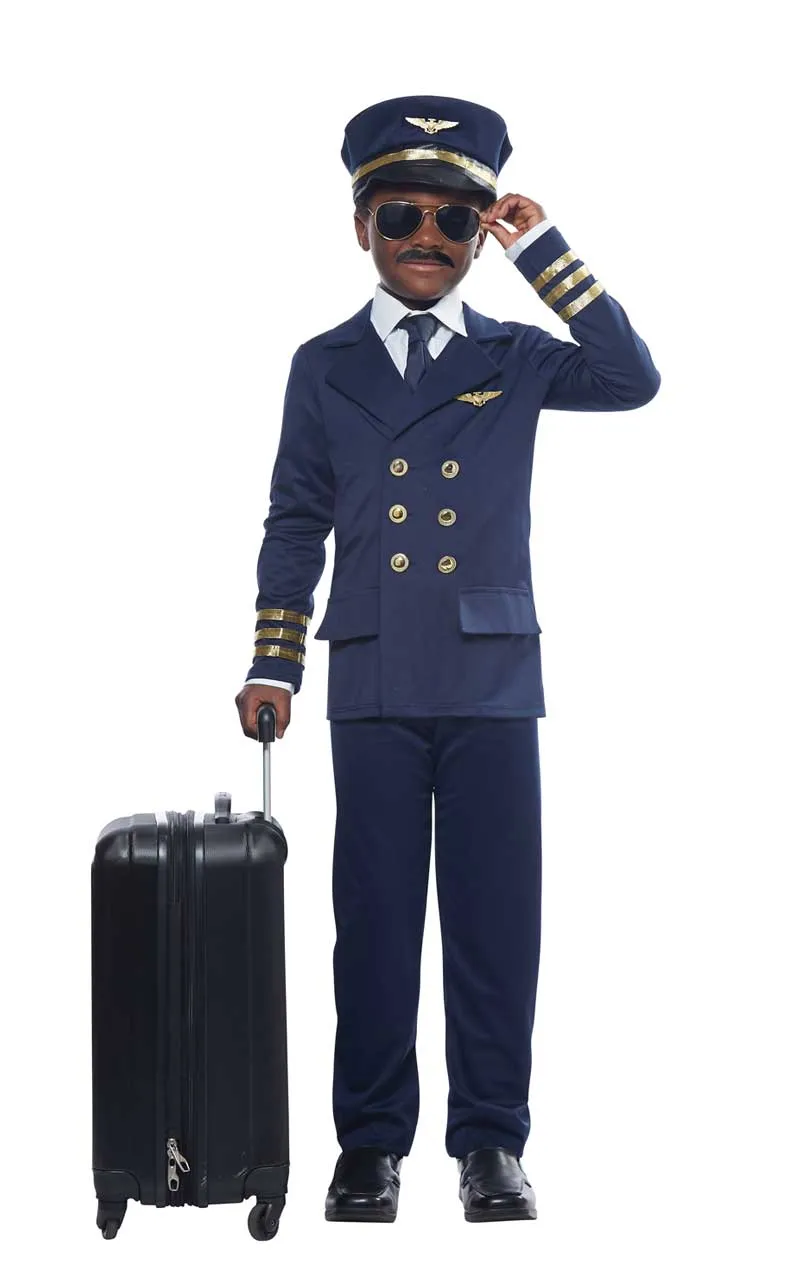 Kids Unisex Airplane Pilot Costume