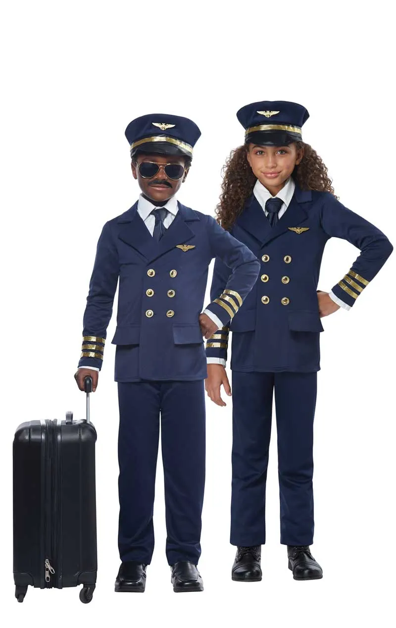 Kids Unisex Airplane Pilot Costume