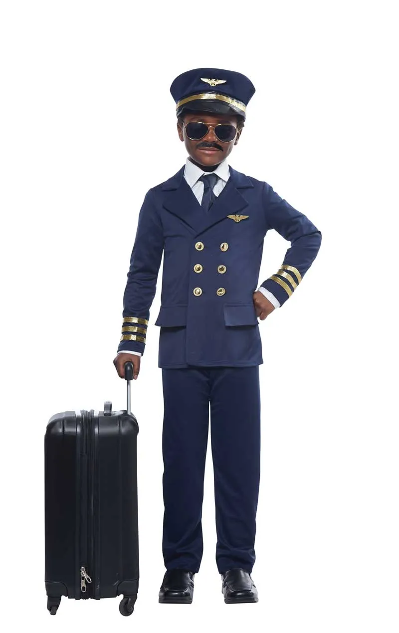 Kids Unisex Airplane Pilot Costume