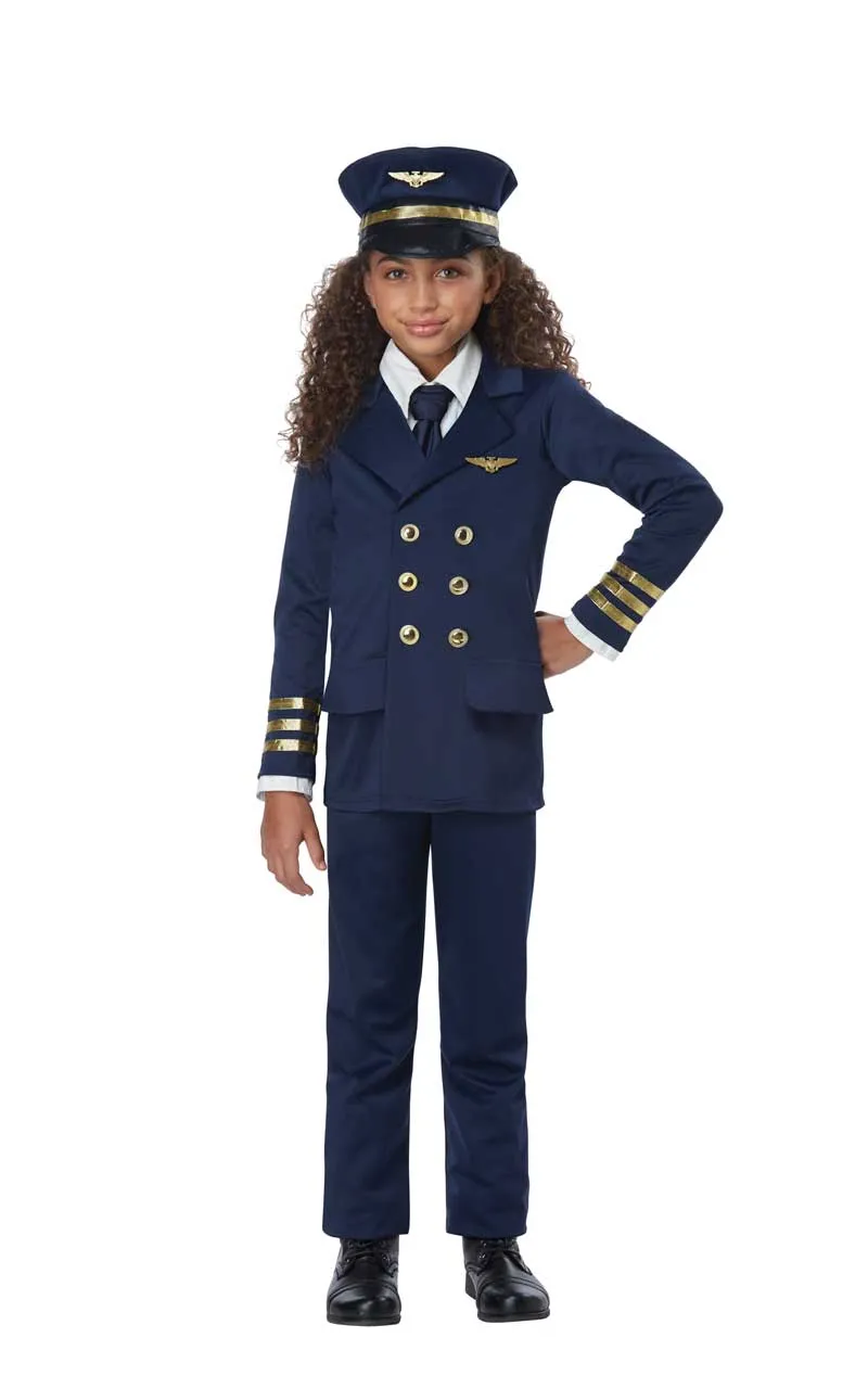 Kids Unisex Airplane Pilot Costume