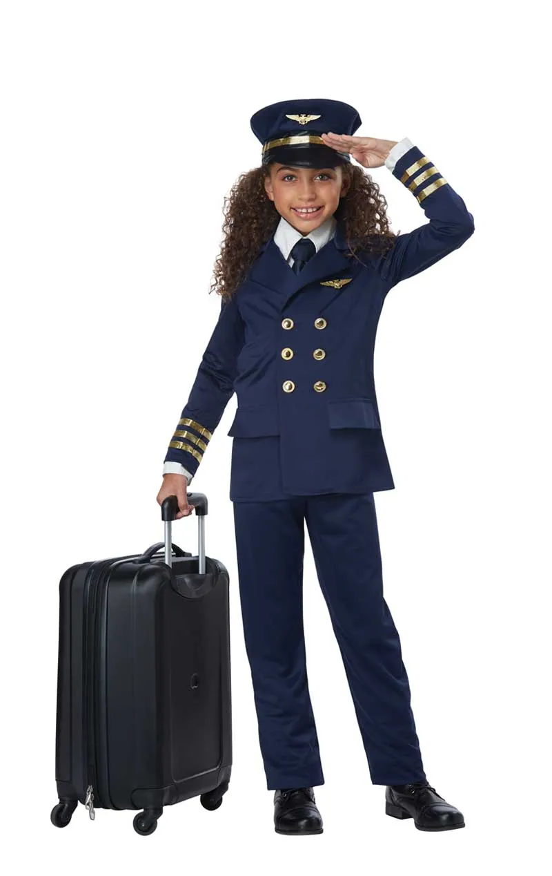 Kids Unisex Airplane Pilot Costume