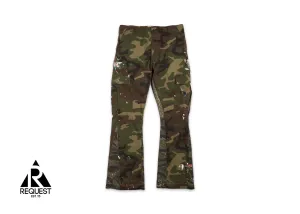 La Flare Trousers “Camo Green”