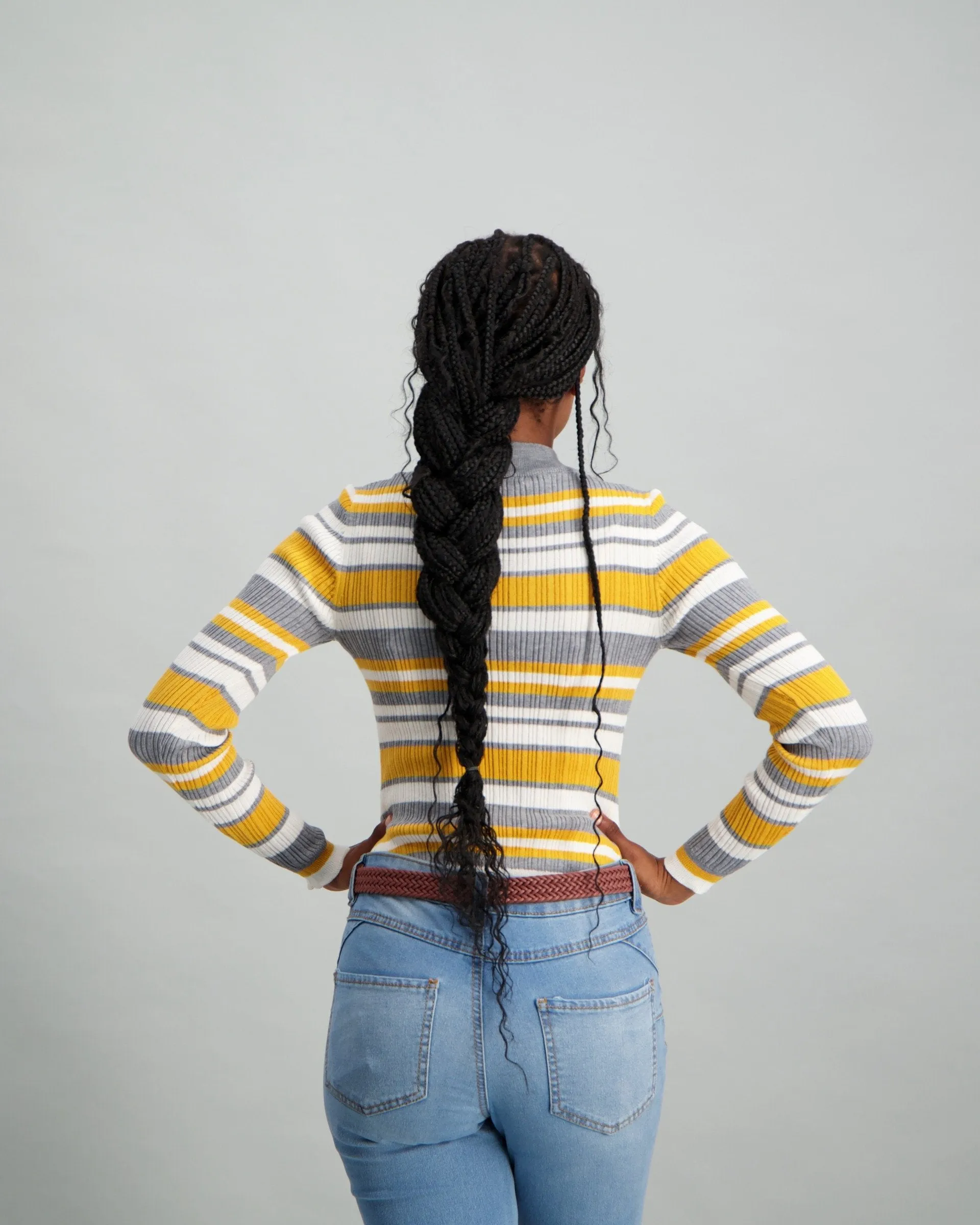 Ladies Cable Turtle Neck Top