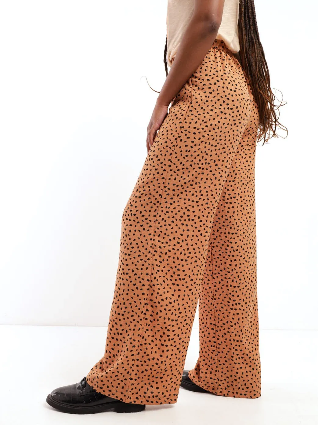 Ladies Printed Wideleg Pant