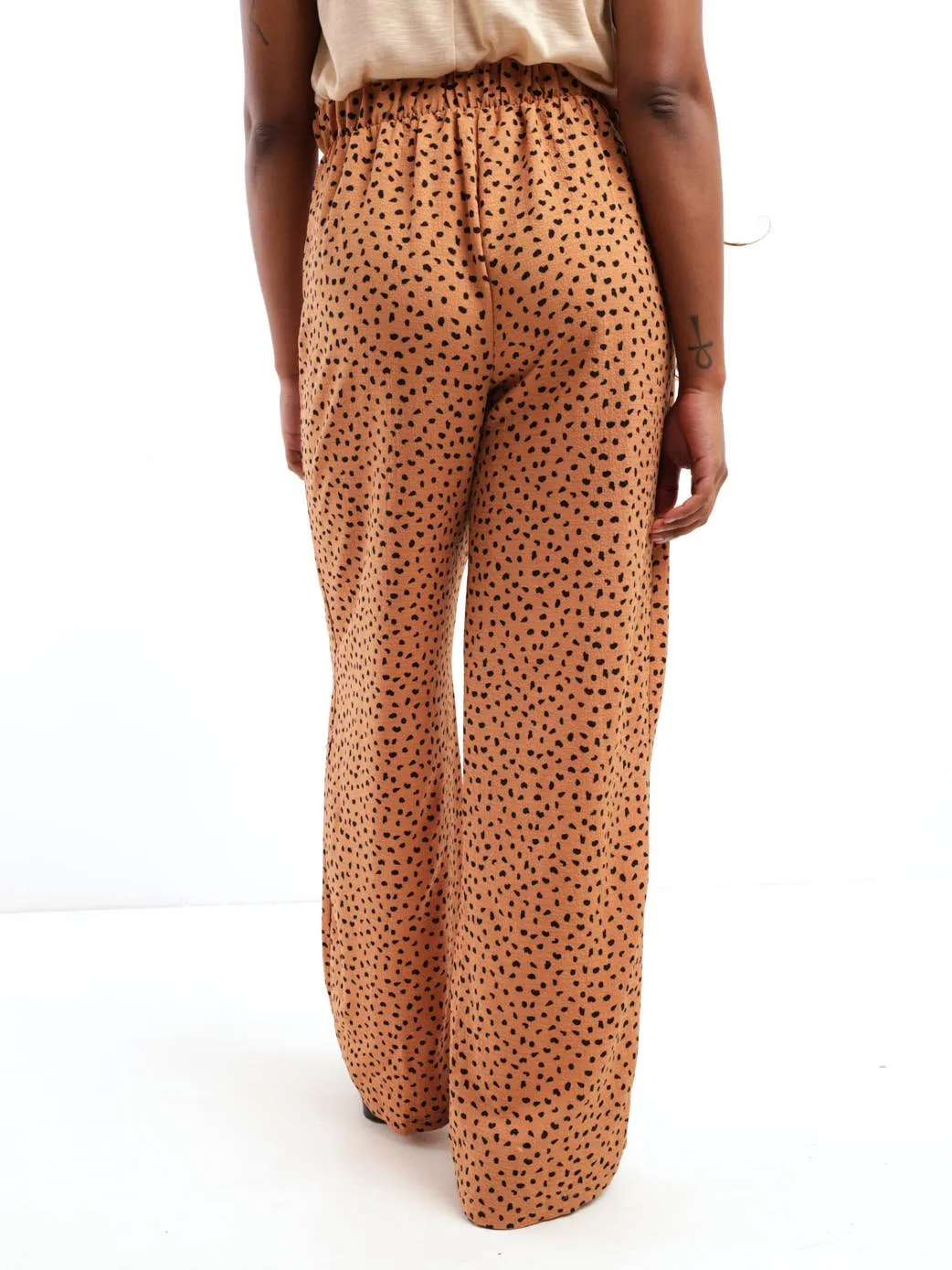 Ladies Printed Wideleg Pant