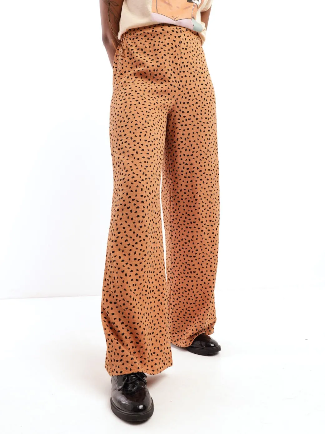 Ladies Printed Wideleg Pant