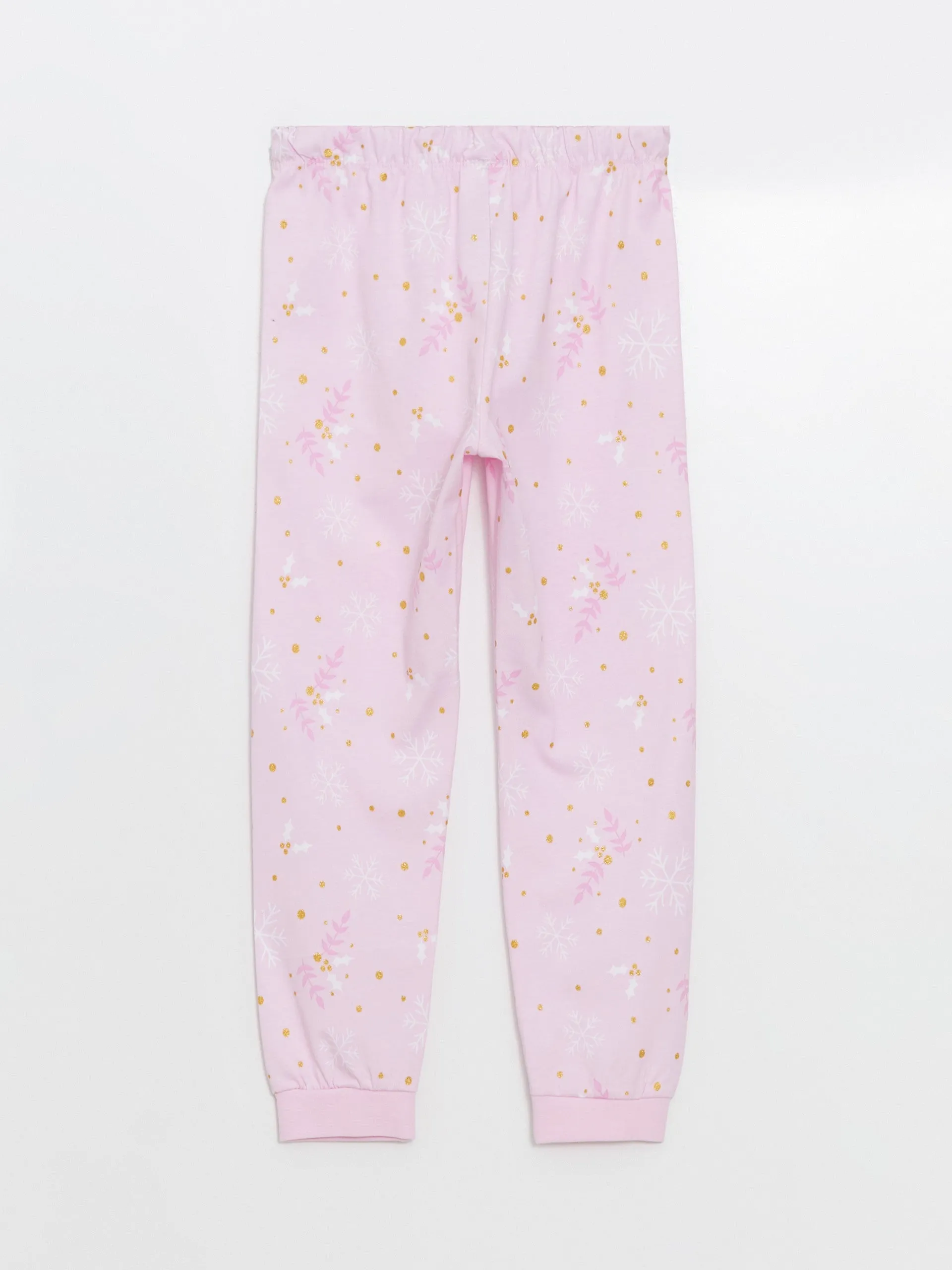 Lcw Kids Turquoise Crew Neck Girls Pajama Set