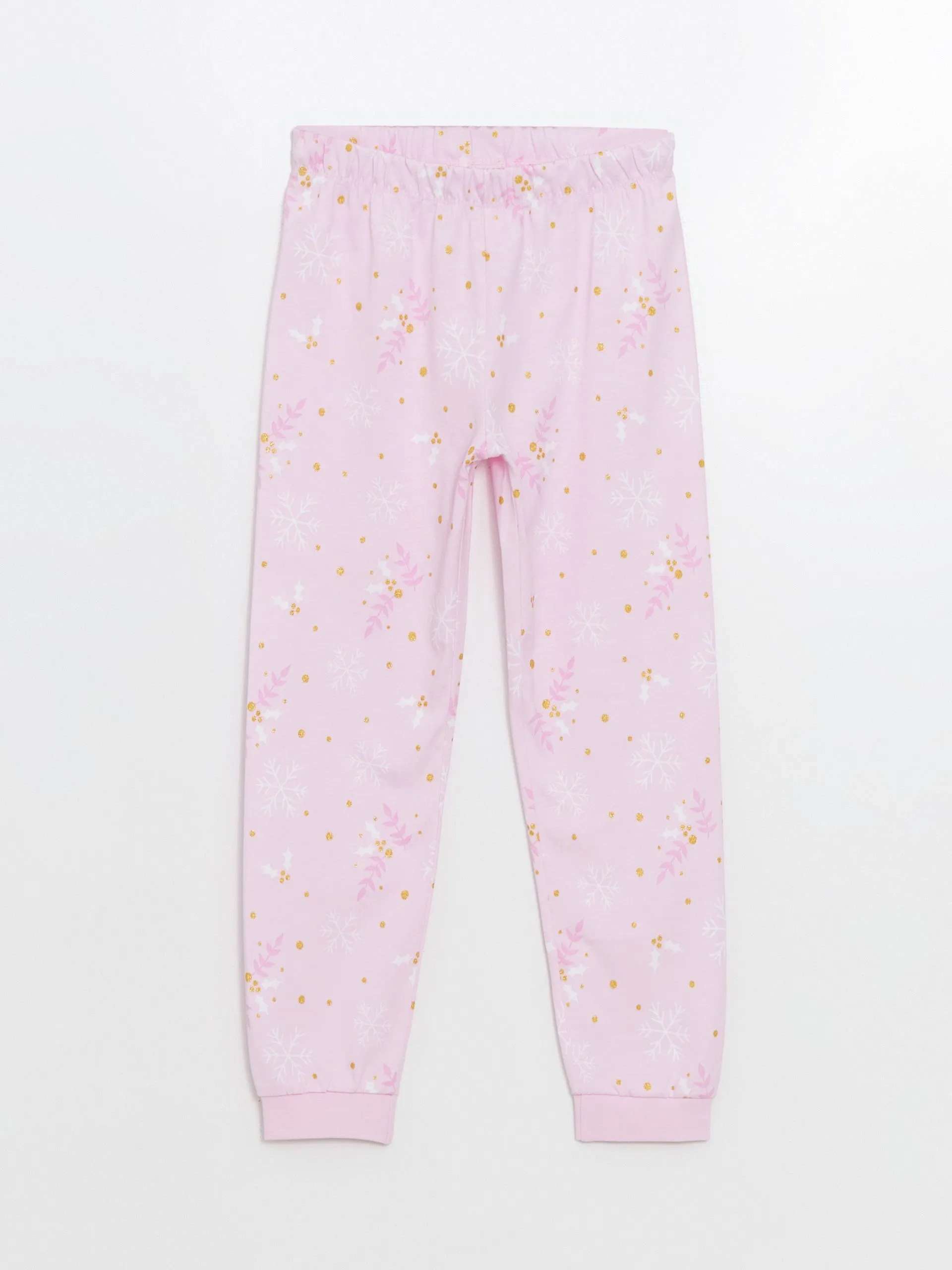 Lcw Kids Turquoise Crew Neck Girls Pajama Set