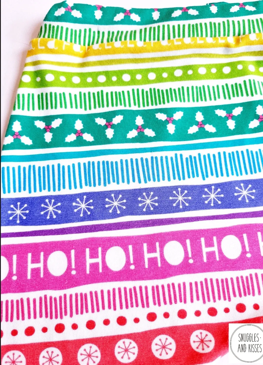 Leggings-Ho Ho Ho Rainbow Print