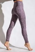 Leopard Chintz Printed Butter Soft Full Length Yoga Leggings w/ a Front Keyhole Pocket