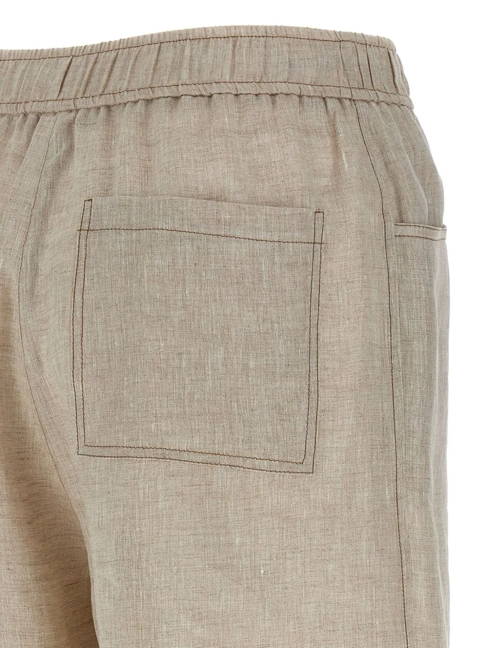 Linen wide-leg trousers