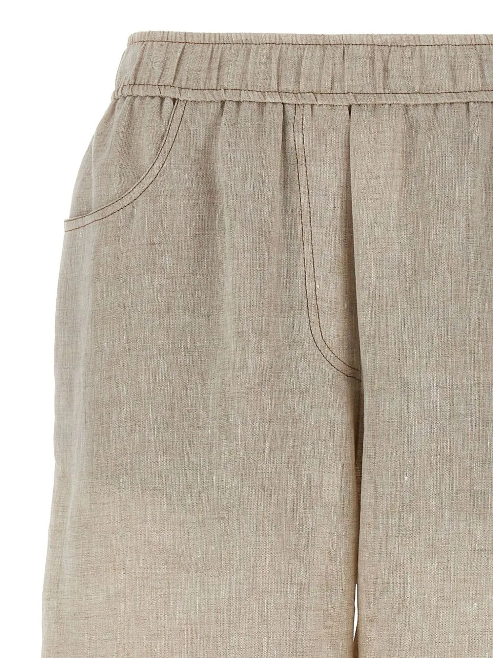 Linen wide-leg trousers
