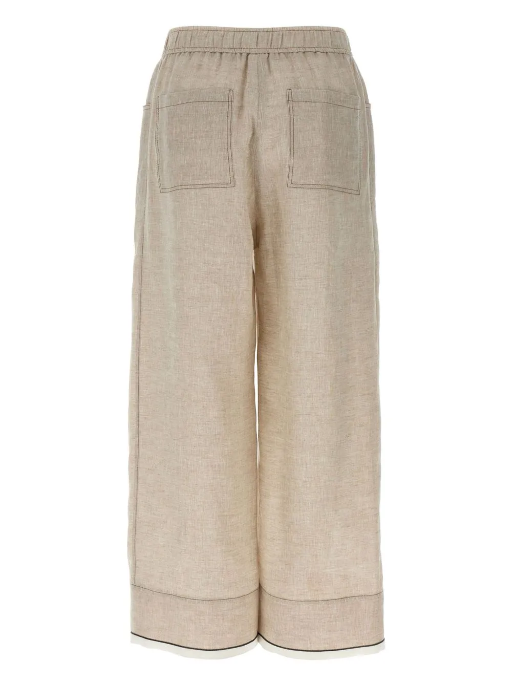 Linen wide-leg trousers