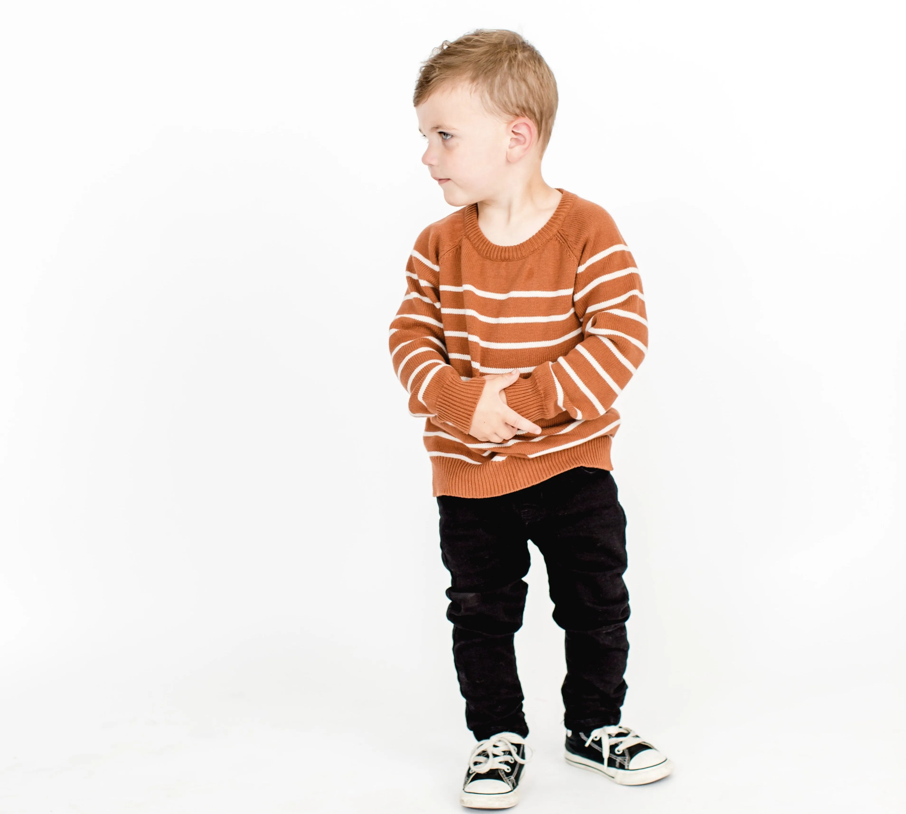 Little Bipsy Knit Sweater-Rust