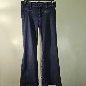 Liverpool Wide Leg Jean Trousers Size 10/30 Rinse Wash Dark