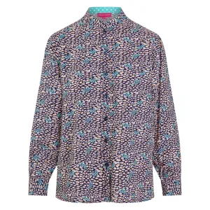 Lizard Print Button Through Blouse