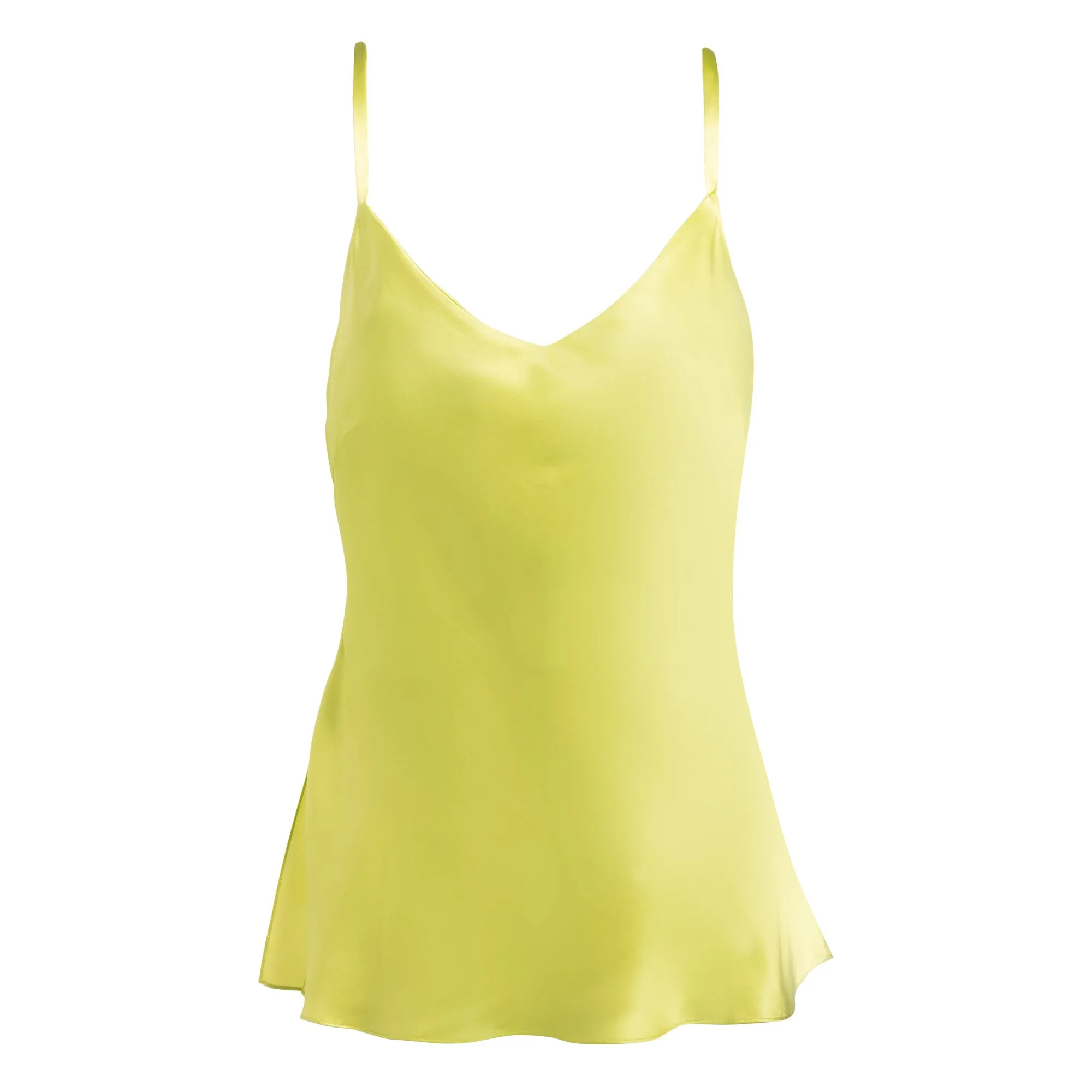 LOLA SILK CAMISOLE IN CITRON