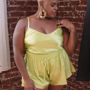 LOLA SILK CAMISOLE IN CITRON